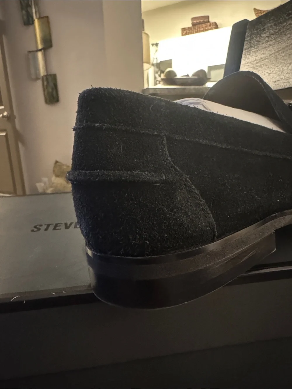 Steve Madden 🔥Alfio Men's Black Suede Bit Loafers - Classic Slip-On Dress Shoe